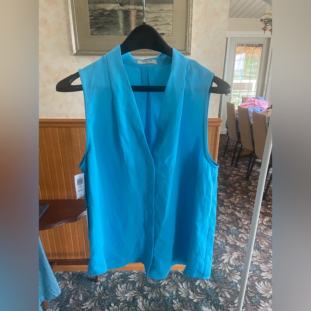 Babaton Sleeveless Power Blouse L